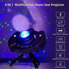 img 2 attached to 🌌 Bedroom Galaxy Light Projector - utipef Star Projector with 360°Tripod/Bluetooth Music Speaker/Timer - Best Gifts for Kids, Baby, Women - LED Night Light Projector for Optimal Ambiance