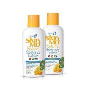 img 4 attached to 🌿 Skin MD Natural Shielding Lotion for Face, Body & Hands - 4oz + SPF 15 - Pack of 2 - Eczema & Psoriasis Relief! The Effective Dry Skin Remedy against Drying Factors…