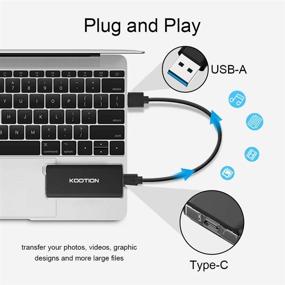 img 1 attached to 💾 KOOTION 250GB Portable External SSD: USB-C Solid State Drive for Gaming PC/Mac/Linux/Android with Lanyard Hole