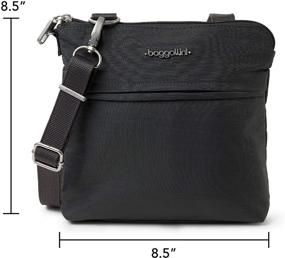 img 1 attached to Black Baggallini Anti-Theft Leisure Crossbody Handbag & Wallet Set - Women's Crossbody Bags and Wallets