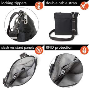 img 2 attached to Black Baggallini Anti-Theft Leisure Crossbody Handbag & Wallet Set - Women's Crossbody Bags and Wallets