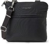 black baggallini anti-theft leisure crossbody handbag & wallet set - women's crossbody bags and wallets logo