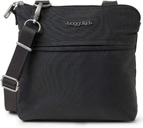 img 4 attached to Black Baggallini Anti-Theft Leisure Crossbody Handbag & Wallet Set - Women's Crossbody Bags and Wallets