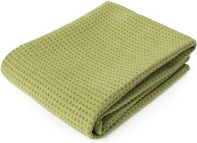 img 4 attached to ECP Olive Waffle Weave Cleaning Cloth for Efficient Wipe Down