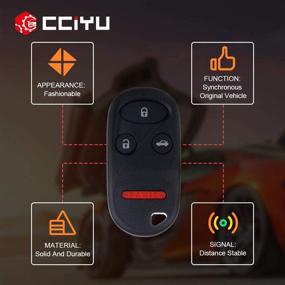 img 1 attached to 🔑 Замена брелока без ключа CCiYu KOBUTAH2T | 4 кнопки | Совместим с Acura TL 98-03 и Honda Accord 98-03