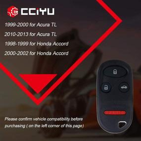 img 3 attached to 🔑 Замена брелока без ключа CCiYu KOBUTAH2T | 4 кнопки | Совместим с Acura TL 98-03 и Honda Accord 98-03