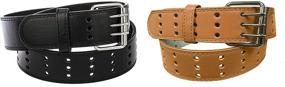 img 1 attached to Pack Faux Leather Three Hole Belt Men's Accessories for Belts