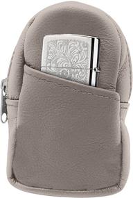 img 3 attached to 🔒 Genuine Leather Cigarette and Lighter Pouch for Men & Women, Holds Regular and 100's, YKK Zipper, Made by Nabob Leather (Silver)