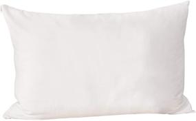 img 4 attached to 🛏️ Standard Size White Cotton Pillowcase Cover with Zipper Closure - 1 Pack Pillow Protector for Bedding