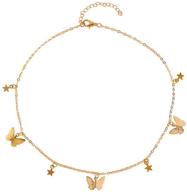 liumart butterfly necklace dainty choker logo