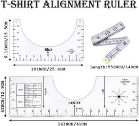 img 3 attached to 👕 2-Pack T-Shirt Alignment Tool - Tshirt Ruler Guide for Acrylic, Sublimation & HTV Designs - Perfect Centering & Alignment on Shirts