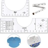 👕 2-pack t-shirt alignment tool - tshirt ruler guide for acrylic, sublimation & htv designs - perfect centering & alignment on shirts logo