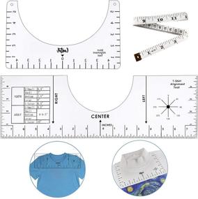 img 4 attached to 👕 2-Pack T-Shirt Alignment Tool - Tshirt Ruler Guide for Acrylic, Sublimation & HTV Designs - Perfect Centering & Alignment on Shirts