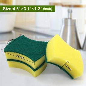 img 1 attached to 🌿 Eco-Friendly Heavy Duty Scrub Sponge Set for Effortless and Odor-free Cleaning of Dishes, Pots, and Pans