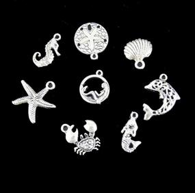 img 2 attached to 🐠 yueton Pack of 40 Assorted Ocean Fish & Sea Creatures DIY Charms Pendants for Crafting Bracelet and Necklace