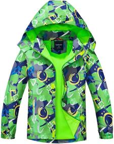 img 4 attached to 🌧️ Waterproof Lightweight Boys' Outdoor Raincoat: Designed for Wind and Rain Protection