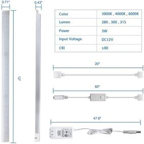 img 1 attached to SUNTHIN LED Cabinet Lights: Stepless Dimming & Color Temperature Changing for Kitchen, Wardrobe & Nighttime Lighting