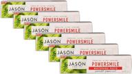 🦷 jason natural products tpste, powersmile toothpaste, 6 oz (pack of 6) - dental care for x times longer! logo
