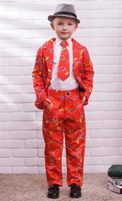 img 3 attached to Borthday Christmas Tuxedo Formal Jacket Boys' Clothing in Suits & Sport Coats