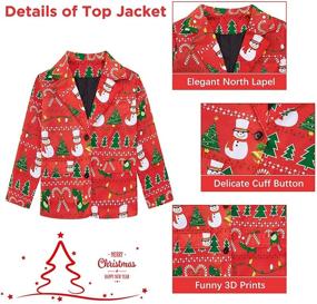 img 2 attached to Borthday Christmas Tuxedo Formal Jacket Boys' Clothing in Suits & Sport Coats