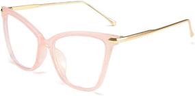 img 3 attached to 👓 FEISEDY B2589: Trendy Oversized Cat Eye Blue Light Blocking Glasses for Women