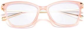 img 2 attached to 👓 FEISEDY B2589: Trendy Oversized Cat Eye Blue Light Blocking Glasses for Women