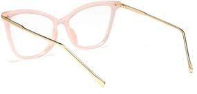 img 1 attached to 👓 FEISEDY B2589: Trendy Oversized Cat Eye Blue Light Blocking Glasses for Women