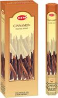 🌿 holistic hem cinnamon incense sticks - pack of 6 for a tranquil ambiance - 301g logo