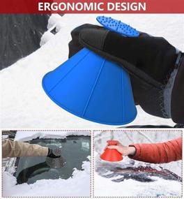 img 1 attached to Pack of 4 Showvigor Magical Car Ice Scraper - Round Windshield Cone Ice 🚙 Scraper, Snow and Frost Removal Funnel Tool for Windows with 4 Shovel Ice Breakers included