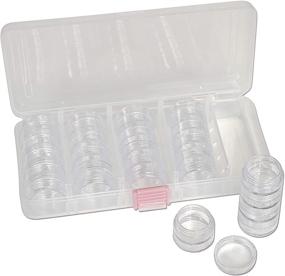 img 4 attached to 📿 The Beadsmith Personality Case: Clear Plastic Bead Storage Organizer with 25 Removable Jars and Snap Lock Case - Perfect for Jewelry and Crafts!