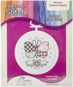 img 1 attached to Janlynn Counted Stitch Patchwork Butterfly