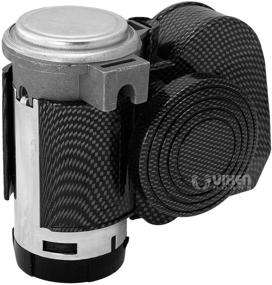 img 2 attached to 📢 Vixen Horns VXH1608CB: Compact Dual-Tone Electric Air Horn – Powerful & Loud for Motorcycles, Cars, Boats, ATV in Carbon Fiber Black (12V)