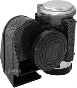 img 3 attached to 📢 Vixen Horns VXH1608CB: Compact Dual-Tone Electric Air Horn – Powerful & Loud for Motorcycles, Cars, Boats, ATV in Carbon Fiber Black (12V)