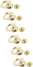 img 3 attached to 🎒 Youliang 6pcs 360 Degree Rotatable Ball Post Head Buttons with D Ring Metal Ring: Ultimate Backpack Hardware Accessories in Pale Gold