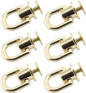 🎒 youliang 6pcs 360 degree rotatable ball post head buttons with d ring metal ring: ultimate backpack hardware accessories in pale gold logo