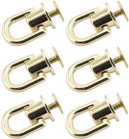 img 4 attached to 🎒 Youliang 6pcs 360 Degree Rotatable Ball Post Head Buttons with D Ring Metal Ring: Ultimate Backpack Hardware Accessories in Pale Gold