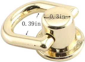 img 1 attached to 🎒 Youliang 6pcs 360 Degree Rotatable Ball Post Head Buttons with D Ring Metal Ring: Ultimate Backpack Hardware Accessories in Pale Gold