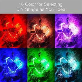 img 2 attached to 🌈 amadecohome 100LED Remote Fairy Lights: 16 Colors Changing USB Copper Wire String Lights for Indoor, Outdoor Rooms, Parties, Christmas Decor (Color Changing)