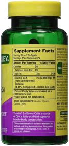 img 3 attached to 💊 Spring Valley 50 Softgels 1000 MG Ea. Tonalin Cla: Fuel Your Weight Management Journey