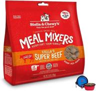 🍲 stella & chewy's freeze dried dog food: super meal mixers 18-ounce bundle pack with hotspot pets food bowl logo