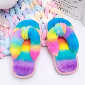 img 3 attached to Slippers Indoor Outdoor Rainbow Numeric_2_Point_5 Boys' Shoes and Slippers