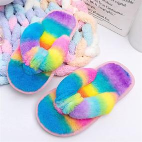 img 2 attached to Slippers Indoor Outdoor Rainbow Numeric_2_Point_5 Boys' Shoes and Slippers