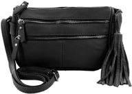 silverfever leather shoulder organizer handbag women's handbags & wallets and shoulder bags logo