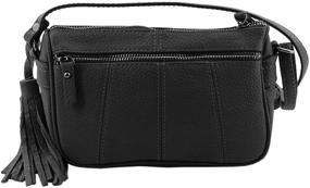 img 3 attached to SILVERFEVER Leather Shoulder Organizer Handbag Women's Handbags & Wallets and Shoulder Bags