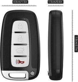 img 3 attached to 🔑 VOFONO Бесключевой пульт дистанционного управления Flip Key Fob: Совместимый с Hyundai Sonata, Elantra, Genesis, Veloster и Kia Optima (2010-2017) - Замена для SY5HMFNA04