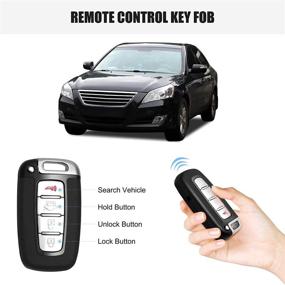 img 2 attached to 🔑 VOFONO Бесключевой пульт дистанционного управления Flip Key Fob: Совместимый с Hyundai Sonata, Elantra, Genesis, Veloster и Kia Optima (2010-2017) - Замена для SY5HMFNA04