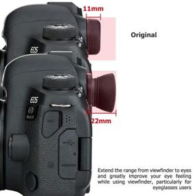 img 2 attached to Camera Eyecup Eyepiece Viewfinder Eyeshade for Canon EOS 6DM2 5DM2 6D 5D Mark II 90D 80D 77D 70D 60D 50D 4000D 2000D Rebel T100 T8i T7i T7 T6s T6i T6 T5i T5 T4i SL3 SL2 - Canon EB EF Eye Cup Replacement