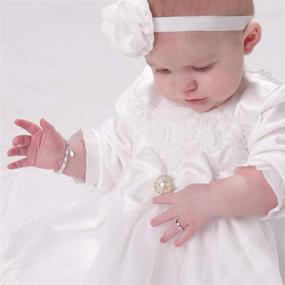 img 1 attached to 👧 Elegant Children's Sterling Silver Cross Bracelet and Necklace Set with Cultured Pearl and High End Crystal for First Communion, Baptism or Christening