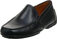 👞 geox monet plain loafer leather: stylish and comfortable footwear for men logo