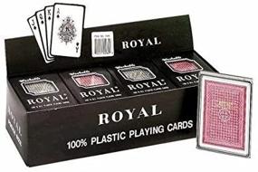 img 1 attached to 🎴 Royal - 100% Plastic Poker Size Playing Cards, 3.5" x 2.5", Pack of 12 - Enhanced SEO